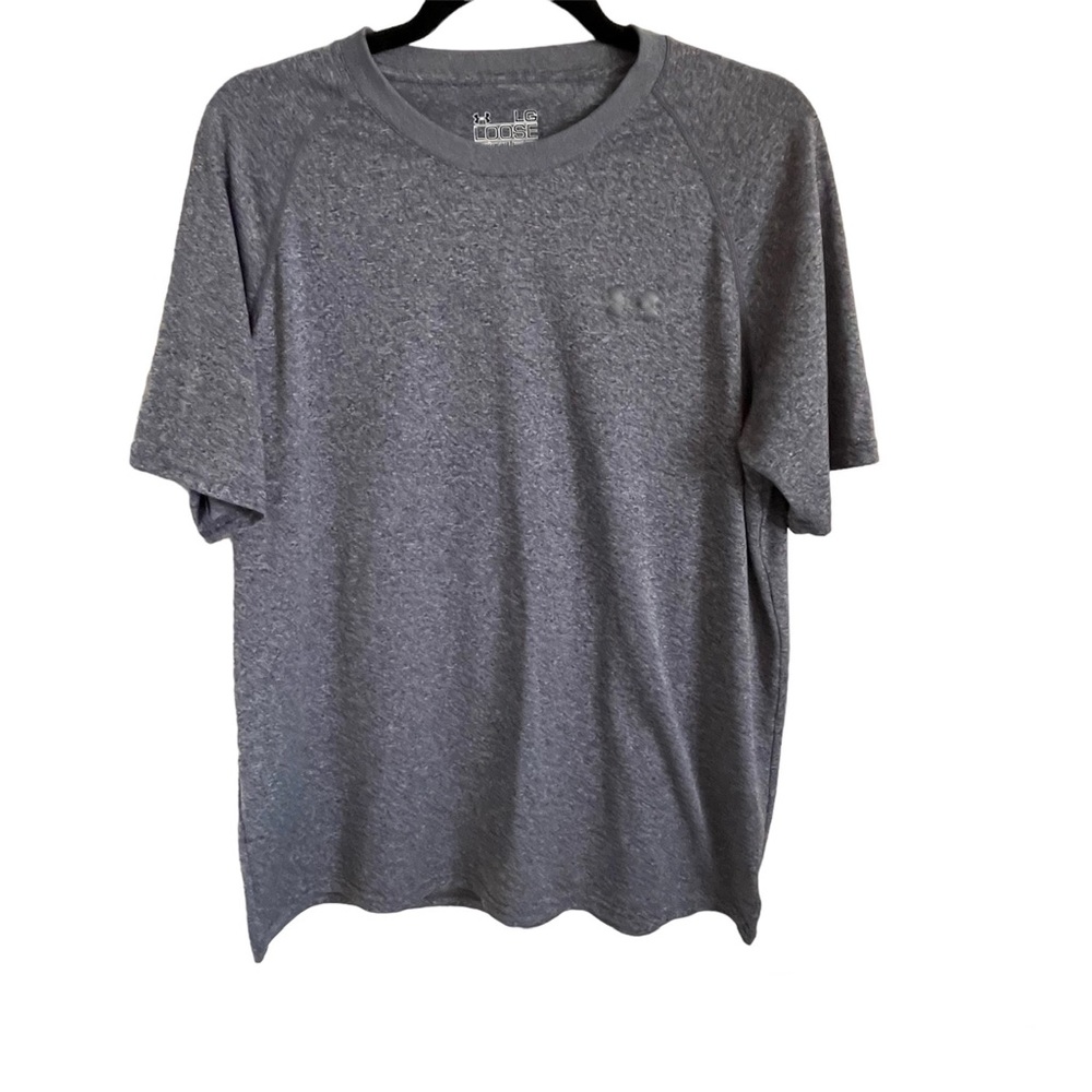 Mens Under Armour Athletic Top Loose Heat Gear - L Blue Hea…